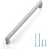 imageRavinte 1 Pack Stainless Steel 845 Inch Cabinet Pulls Brushed Nickel Kitchen Cabinet Handles Square Kitchen Hardware for Cabinet Come with Screwdriver1