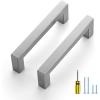 imageRavinte 1 Pack Stainless Steel 845 Inch Cabinet Pulls Brushed Nickel Kitchen Cabinet Handles Square Kitchen Hardware for Cabinet Come with Screwdriver3