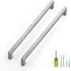 imageRavinte 1 Pack Stainless Steel 845 Inch Cabinet Pulls Brushed Nickel Kitchen Cabinet Handles Square Kitchen Hardware for Cabinet Come with Screwdriver25