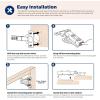 imageRavinte 1 Pair 2 Packs Full Overlay Cabinet Door Hinges105 Degree Adjustable Concealed Kitchen Cabinet Hinges Soft Close for Face Frame Cabinet50