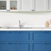 imageRavinte 10 Pack Matte Black Cabinet and Drawer Knobs  115 Inch Round Pulls for Kitchen Dressers and ClosetsLight Blue