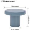 imageRavinte 10 Pack Matte Black Cabinet and Drawer Knobs  115 Inch Round Pulls for Kitchen Dressers and ClosetsLight Blue