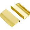 imageRavinte 15 Pack Finger Pulls for Cabinets 76mm3in Hole Center Tab Cabinet Handle Gold Finger Edge Pulls Concealed Handles for Kitchen Drawer Finger Cabinet Pulls 102mm402in Length3