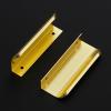 imageRavinte 15 Pack Finger Pulls for Cabinets 76mm3in Hole Center Tab Cabinet Handle Gold Finger Edge Pulls Concealed Handles for Kitchen Drawer Finger Cabinet Pulls 102mm402in Length15