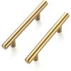 imageRavinte 25 Pack 5 Cabinet Pulls Brushed Nickel Stainless Steel Kitchen Drawer Pulls Cabinet Handles 3quot Hole CenterBrushed Brass