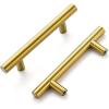 imageRavinte 25 Pack 5 Cabinet Pulls Brushed Nickel Stainless Steel Kitchen Drawer Pulls Cabinet Handles 3quot Hole CenterBrushed Brass