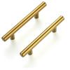 imageRavinte 30 Pack 5 Cabinet Pulls Brushed Nickel Stainless Steel Kitchen Drawer Pulls Cabinet Handles 3quot Hole CenterBrushed Brass