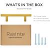 imageRavinte 30 Pack 5 Cabinet Pulls Brushed Nickel Stainless Steel Kitchen Drawer Pulls Cabinet Handles 3quot Hole CenterBrushed Brass