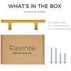 imageRavinte 30 Pack 5 Cabinet Pulls Brushed Nickel Stainless Steel Kitchen Drawer Pulls Cabinet Handles 3quot Hole CenterBrushed Brass