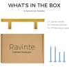 imageRavinte 30 Pack 5 Cabinet Pulls Brushed Nickel Stainless Steel Kitchen Drawer Pulls Cabinet Handles 3quot Hole CenterBrushed Brass