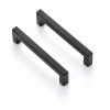 imageRavinte 30 Pack 5 Inch Kitchen Square Cabinet Handles Matte Black Pulls Drawer Hardware for Cabinets CupboardBlack