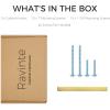 imageRavinte 30 Pack 5 Inch Kitchen Square Cabinet Handles Matte Black Pulls Drawer Hardware for Cabinets CupboardBrushed Brass