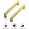 imageRavinte 30 Pack 5 Inch Kitchen Square Cabinet Handles Matte Black Pulls Drawer Hardware for Cabinets CupboardBrushed Brass