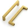 imageRavinte 30 Pack 5 Inch Kitchen Square Cabinet Handles Matte Black Pulls Drawer Hardware for Cabinets CupboardBrushed Brass
