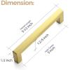 imageRavinte 30 Pack 5 Inch Kitchen Square Cabinet Handles Matte Black Pulls Drawer Hardware for Cabinets CupboardBrushed Brass