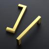imageRavinte 30 Pack 5 Inch Kitchen Square Cabinet Handles Matte Black Pulls Drawer Hardware for Cabinets CupboardBrushed Brass