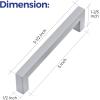 imageRavinte 30 Pack 5 Inch Kitchen Square Cabinet Handles Matte Black Pulls Drawer Hardware for Cabinets CupboardGray