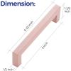 imageRavinte 30 Pack 5 Inch Kitchen Square Cabinet Handles Matte Black Pulls Drawer Hardware for Cabinets CupboardPink