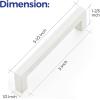 imageRavinte 30 Pack 5 Inch Kitchen Square Cabinet Handles Matte Black Pulls Drawer Hardware for Cabinets CupboardWhite