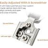imageRavinte 50 Pack 25 Pairs 12 inch Overlay Soft Close Hinges for Kitchen Cabinet Hinges Satin Nickel Hidden Hinges Stainless Steel Concealed Hinge self Closing30