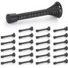 imageRavinte Door Stoppers 12 Pack Spring Door Stops with Rubber Bumper Satin Nickel Door Stoppers for Bottom of DoorBlack