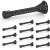imageRavinte Door Stoppers 12 Pack Spring Door Stops with Rubber Bumper Satin Nickel Door Stoppers for Bottom of DoorBlack