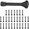 imageRavinte Door Stoppers 12 Pack Spring Door Stops with Rubber Bumper Satin Nickel Door Stoppers for Bottom of DoorBlack