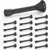 imageRavinte Door Stoppers 12 Pack Spring Door Stops with Rubber Bumper Satin Nickel Door Stoppers for Bottom of DoorBlack