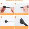 imageRavinte Door Stoppers 12 Pack Spring Door Stops with Rubber Bumper Satin Nickel Door Stoppers for Bottom of DoorBlack