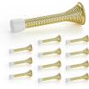 imageRavinte Door Stoppers 12 Pack Spring Door Stops with Rubber Bumper Satin Nickel Door Stoppers for Bottom of DoorGold