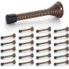 imageRavinte Door Stoppers 12 Pack Spring Door Stops with Rubber Bumper Satin Nickel Door Stoppers for Bottom of DoorOil Rubbed Bronze