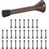 imageRavinte Door Stoppers 12 Pack Spring Door Stops with Rubber Bumper Satin Nickel Door Stoppers for Bottom of DoorOil Rubbed Bronze