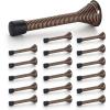 imageRavinte Door Stoppers 12 Pack Spring Door Stops with Rubber Bumper Satin Nickel Door Stoppers for Bottom of DoorOil Rubbed Bronze