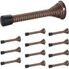 imageRavinte Door Stoppers 12 Pack Spring Door Stops with Rubber Bumper Satin Nickel Door Stoppers for Bottom of DoorOil Rubbed Bronze
