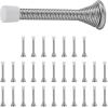 imageRavinte Door Stoppers 12 Pack Spring Door Stops with Rubber Bumper Satin Nickel Door Stoppers for Bottom of DoorSatin Nickel