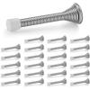imageRavinte Door Stoppers 12 Pack Spring Door Stops with Rubber Bumper Satin Nickel Door Stoppers for Bottom of DoorSatin Nickel