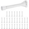 imageRavinte Door Stoppers 12 Pack Spring Door Stops with Rubber Bumper Satin Nickel Door Stoppers for Bottom of DoorWhite