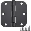 imageRavinte 18 Pack Matte Black Door Hinges 35quotx 35quot Door Hardware Controls Rounded 58quot Radius Corners Interior Door Hinges Steel Bifold Residential Standard Black Hinges 35quot for Interior DoorsMatte Black