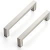 imageRavinte 30 Pack 5 Inch Kitchen Square Cabinet Handles Matte Black Pulls Drawer Hardware for Cabinets CupboardBrushed Nickel