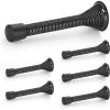 imageRavinte Door Stoppers 12 Pack Spring Door Stops with Rubber Bumper Satin Nickel Door Stoppers for Bottom of DoorBlack
