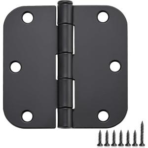 imageRavinte 18 Pack Matte Black Door Hinges 35quotx 35quot Door Hardware Controls Rounded 58quot Radius Corners Interior Door Hinges Steel Bifold Residential Standard Black Hinges 35quot for Interior DoorsMatte Black