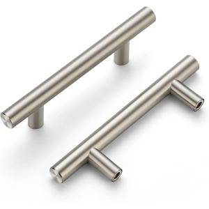 imageRavinte 30 Pack 5 Cabinet Pulls Brushed Nickel Stainless Steel Kitchen Drawer Pulls Cabinet Handles 3quot Hole CenterSatin Nickel