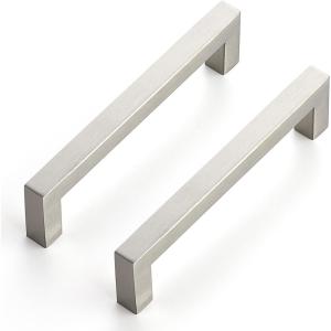 imageRavinte 30 Pack 5 Inch Kitchen Square Cabinet Handles Matte Black Pulls Drawer Hardware for Cabinets CupboardBrushed Nickel