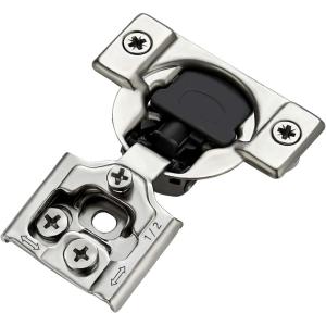 imageRavinte 50 Pack 25 Pairs 12 inch Overlay Soft Close Hinges for Kitchen Cabinet Hinges Satin Nickel Hidden Hinges Stainless Steel Concealed Hinge self Closing8