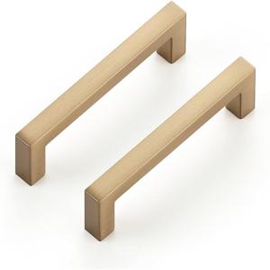 imageRavinte Cabinet Handles Solid Slim Champagne Bronze 10 Pack 3 Inch Hole Center Square Bar Drawer Handles Kitchen Cabinet Pulls Drawer Handles Kitchen Cabinet Hardware Kitchen Handles20