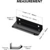 imageRavinte 10 Pack Finger Pulls for Cabinets 224mm881quot Hole Center Tab Cabinet Handle Matte Black Finger Edge Pulls Concealed Handles for Kitchen Drawer Finger Cabinet Pulls 300mm1181quot Length5