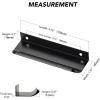 imageRavinte 10 Pack Finger Pulls for Cabinets 224mm881quot Hole Center Tab Cabinet Handle Matte Black Finger Edge Pulls Concealed Handles for Kitchen Drawer Finger Cabinet Pulls 300mm1181quot Length5