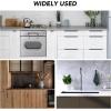 imageRavinte 10 Pack Finger Pulls for Cabinets 224mm881quot Hole Center Tab Cabinet Handle Matte Black Finger Edge Pulls Concealed Handles for Kitchen Drawer Finger Cabinet Pulls 300mm1181quot Length5