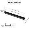 imageRavinte 10 Pack Finger Pulls for Cabinets 224mm881quot Hole Center Tab Cabinet Handle Matte Black Finger Edge Pulls Concealed Handles for Kitchen Drawer Finger Cabinet Pulls 300mm1181quot Length5