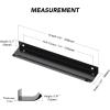 imageRavinte 10 Pack Finger Pulls for Cabinets 224mm881quot Hole Center Tab Cabinet Handle Matte Black Finger Edge Pulls Concealed Handles for Kitchen Drawer Finger Cabinet Pulls 300mm1181quot Length10
